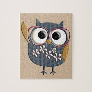 Puzzle Rétro hibou vintage