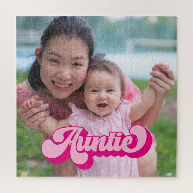 Puzzle Retro Hot Rose Tante Photo (Vertical)