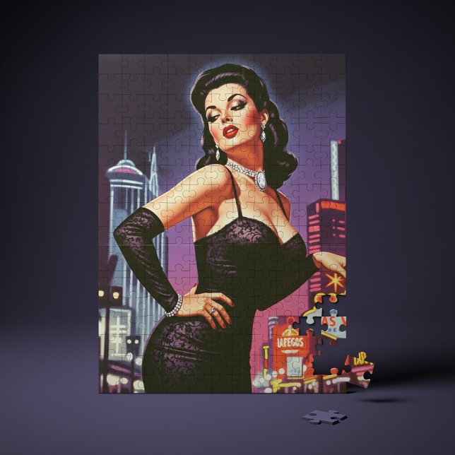 Puzzle Rétro Las Vegas Pin-up (Créateur téléchargé)