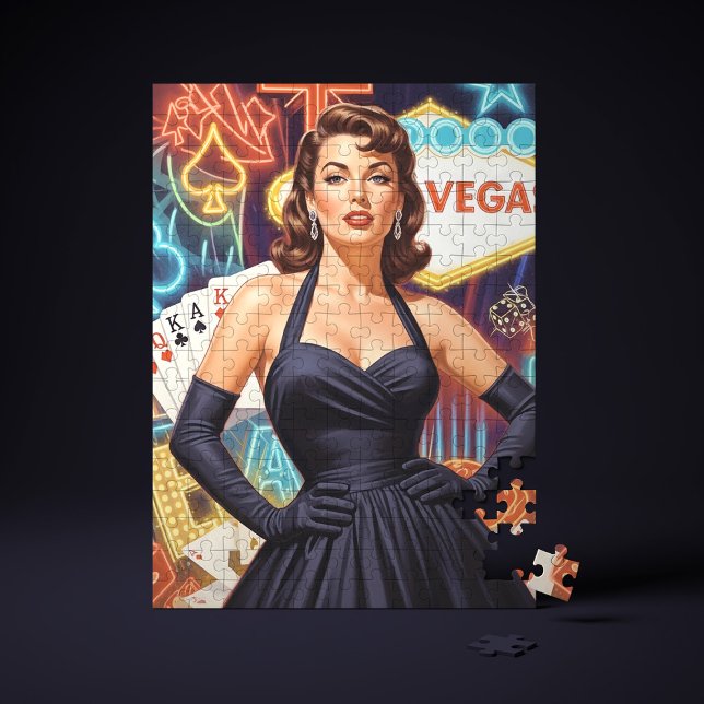 Puzzle Rétro Las Vegas Pin-up (Créateur téléchargé)