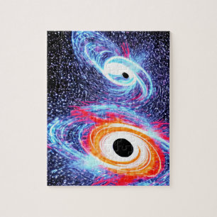 Puzzle Retro Orange Rouge Galaxy Sky Night dans l'espace