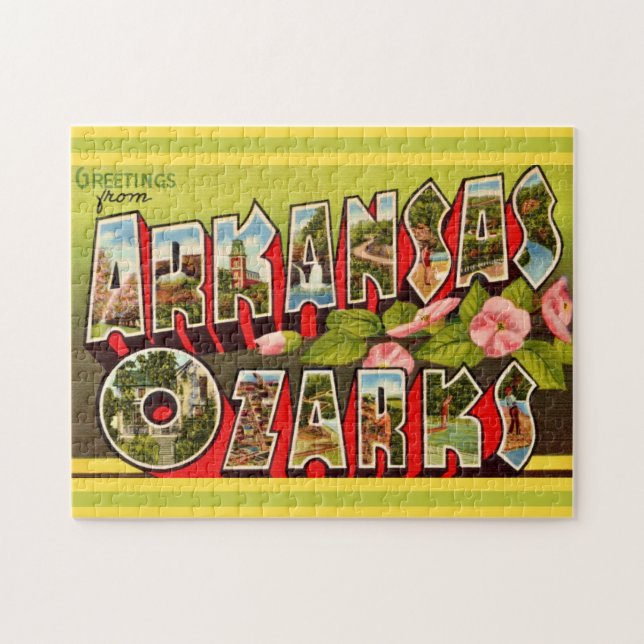 Puzzle Rétro Ozarks Arkansas 11x14 (Horizontal)