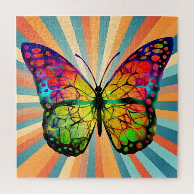 PUZZLE RÉTRO PAPILLON ABSTRAIT VINTAGE (Vertical)