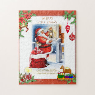Puzzle Retro Père Noël Noël pour les enfants 