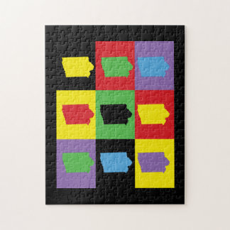 Puzzle Retro Pop Art Iowa Motif