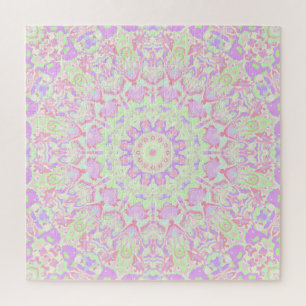 Puzzle Retro Quirky Eclectique Boho Hippie Pastel Mandala