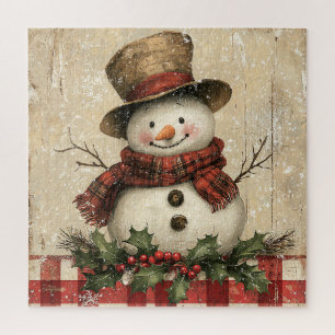 Puzzle Retro Snowman