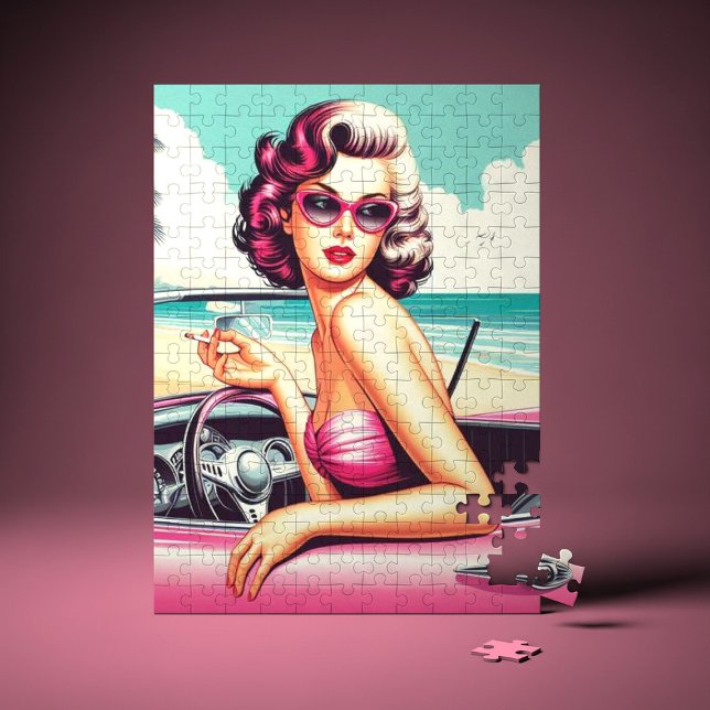 Puzzle Retro Summer Girl (Créateur téléchargé)