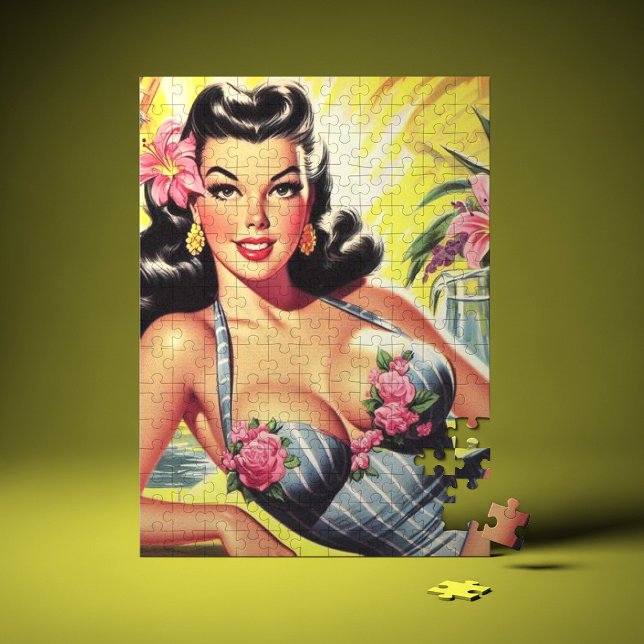 Puzzle Retro Tropical Summer Pin up (Créateur téléchargé)