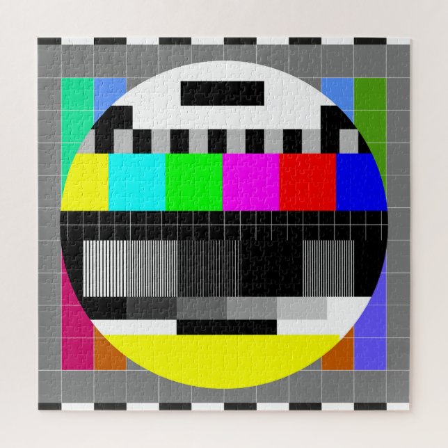 Puzzle Retro TV pas d'illustration de signal. (Vertical)