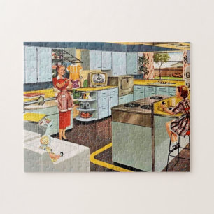 Puzzle rétro vintage maman et fille