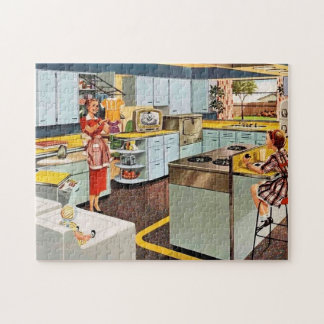 Puzzle rétro vintage maman et fille