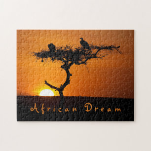 Puzzle Rêve romantique d'Afrique photo coucher de soleil