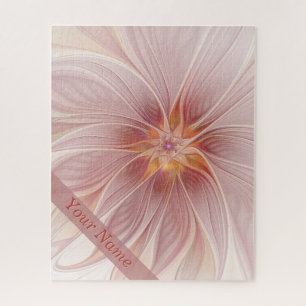 Puzzle Rêve Rose Tendre Abstrait Nom de Fleur d'Art Fract