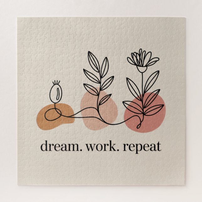 Puzzle Rêver. Travailler. Répéter (Vertical)