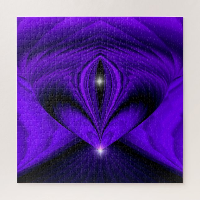 Puzzle Rêves arc-en-ciel à fleurs violettes, deux étoiles (Vertical)