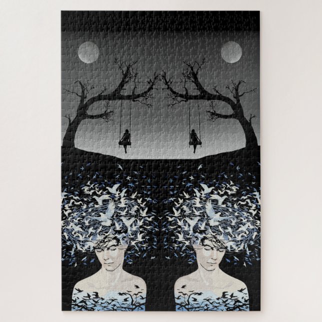 Puzzle Rêves au Clair de Lune : Liberté et Solitude (Vertical)