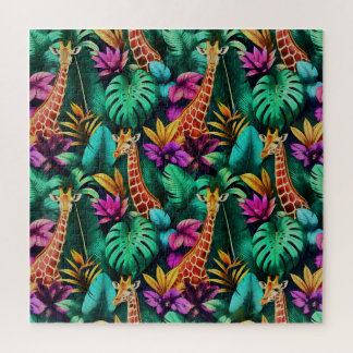 Puzzle Rêves de girafe de jungle motif de surface transpa
