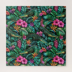Puzzle Rêves de jungle de crocodile - Motif de surface sa