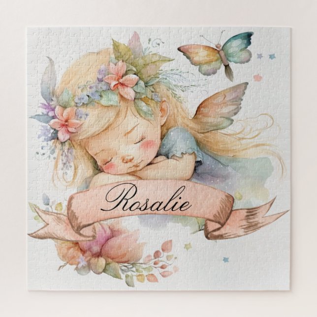 Puzzle Rêves doux floraux fantaisistes de fille fée endor (Vertical)