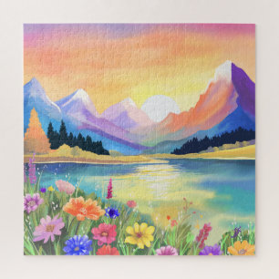 Puzzle Rêves par le Sanctuaire du Lac de Montagne