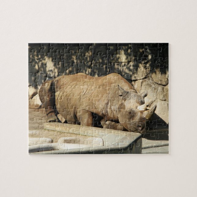 Puzzle Rhino couché (Horizontal)