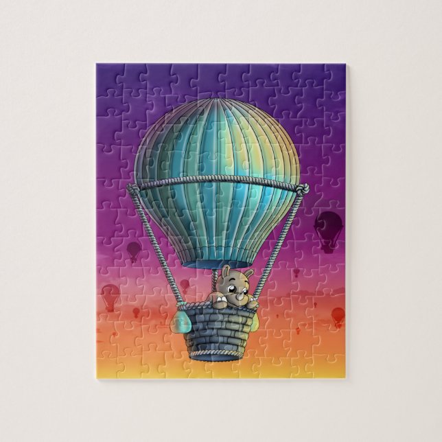 Puzzle Rhino et ballon à air chaud (Vertical)