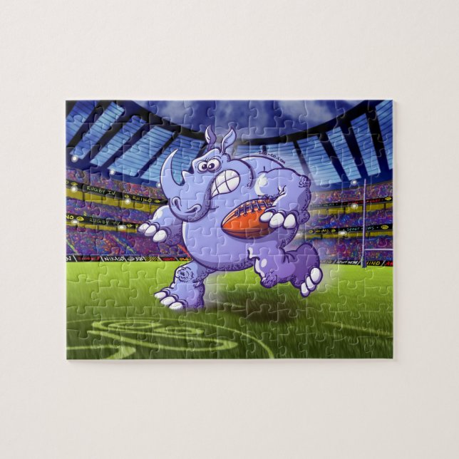 Puzzle Rhinocéros de rugby (Horizontal)