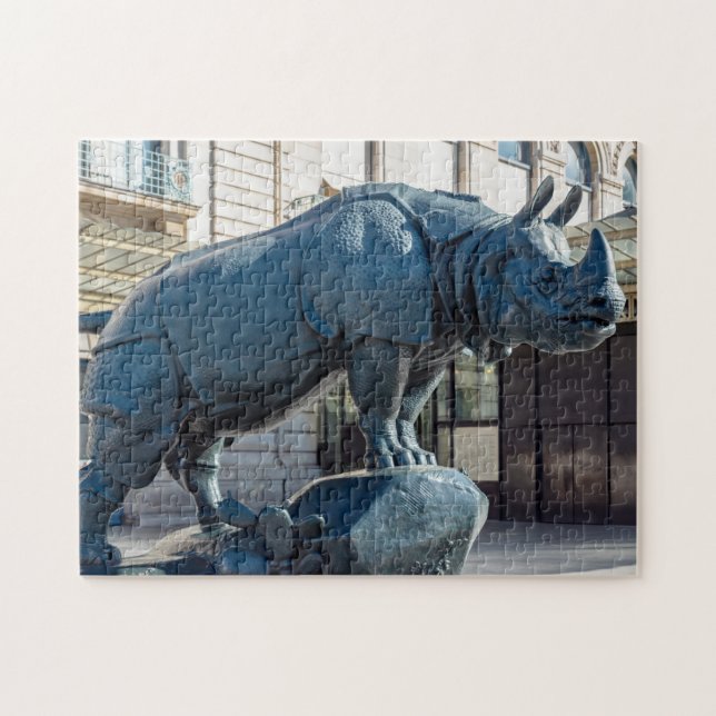 Puzzle Rhinoceros devant le musée d'Orsay - Paris (Horizontal)