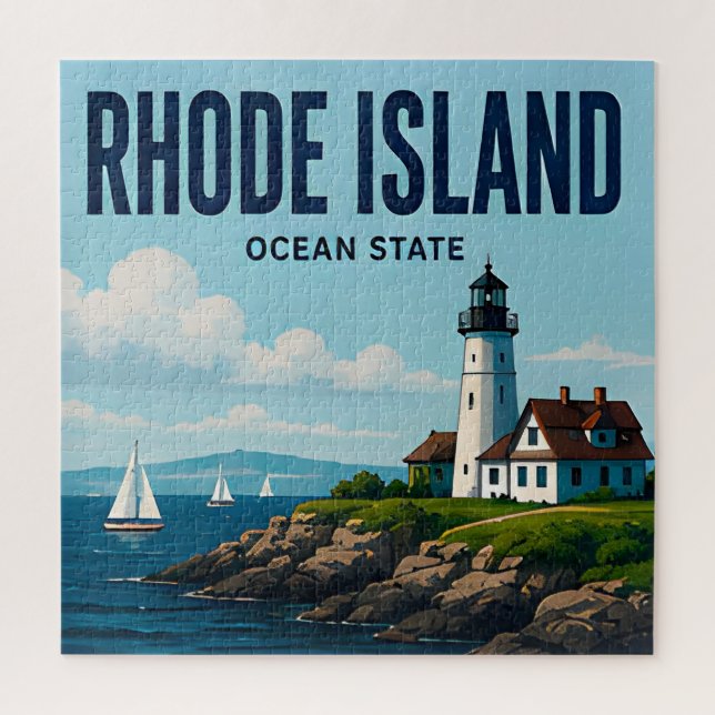 Puzzle Rhode Island Capitole Harbour Ocean State (Vertical)