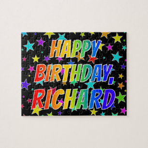Puzzle "RICHARD" Prénom, Amusant "HEUREUX ANNIVERSAIRE"