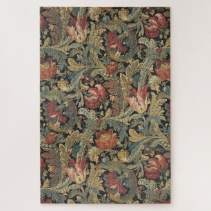 Puzzle Riche brocart de tapisserie florale antique victor