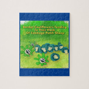 Puzzle Rick London Funny Border Collie Flower Comic 