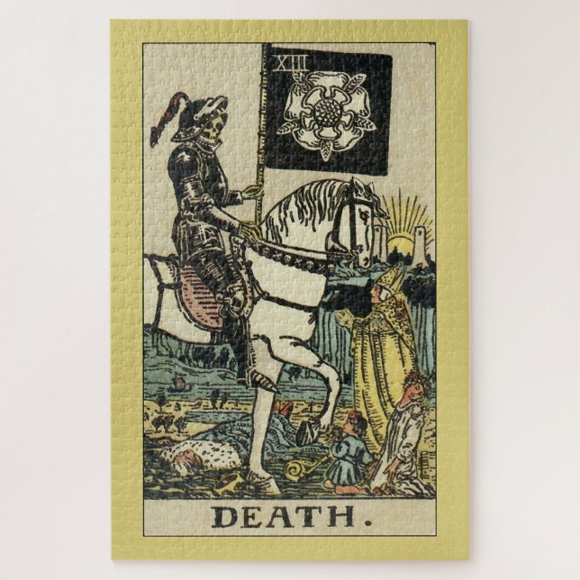 Puzzle Rider Waite Smith Death  (Vertical)