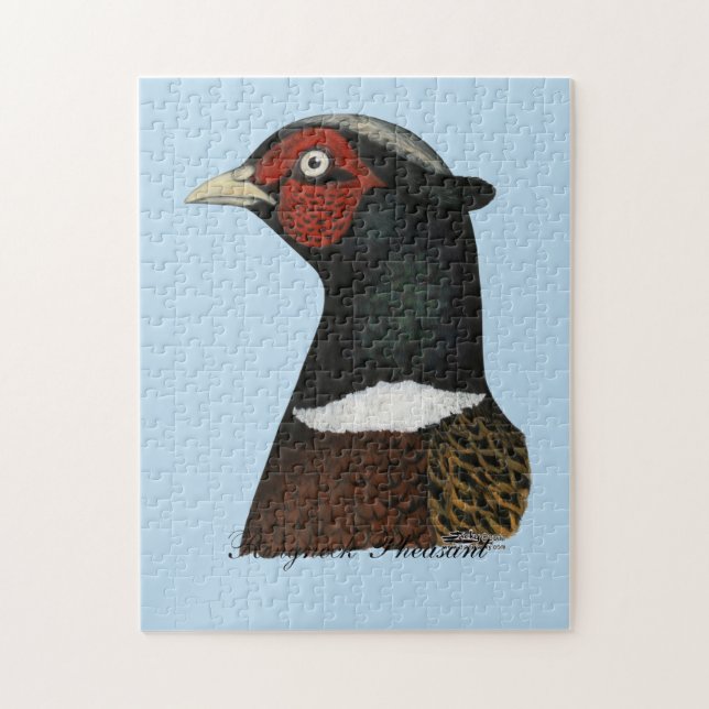 Puzzle Ringneck Pheasant Head (Vertical)