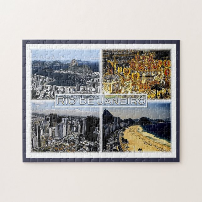 Puzzle Rio de Janeiro - Brésil - Mosaïque - (Horizontal)