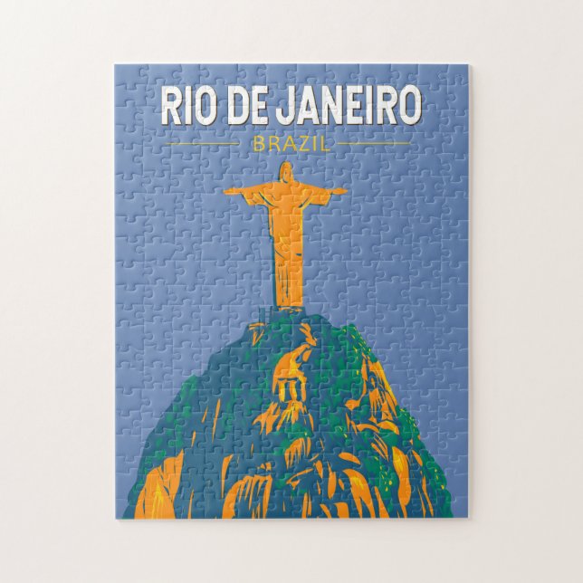 Puzzle Rio De Janeiro Brésil Travel Art Vintage (Vertical)