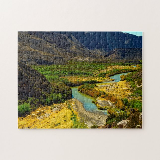 Puzzle Rio Grande River Texas. (Horizontal)