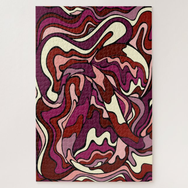Puzzle Riple framboise (Vertical)