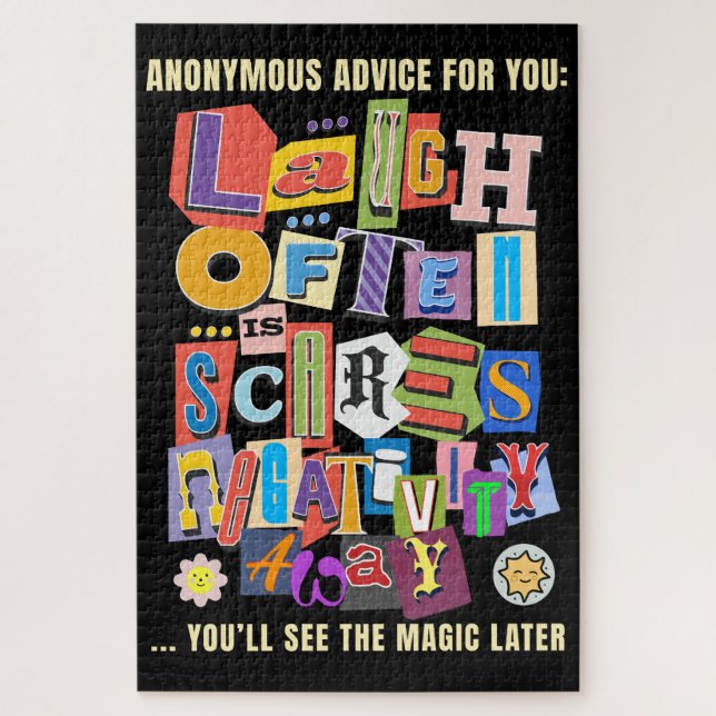 Puzzle Rire Souvent - Typographie Positive Conception de  (Vertical)