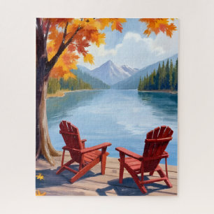 Puzzle Rivage Matinal Paysage Montagnard Paisible
