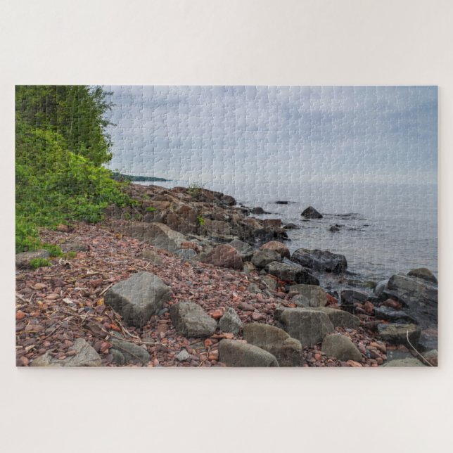 Puzzle Rivage supérieur du lac Rocky (Horizontal)