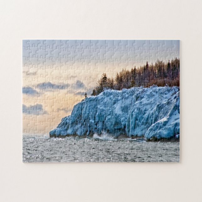 Puzzle Rive gelée du lac Supérieur Minnesota (Horizontal)
