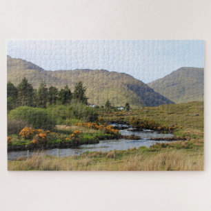 Puzzle River Landscape, Co. Mayo, Irlande.