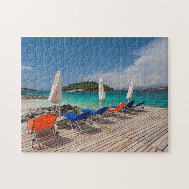 Puzzle Riviera albanaise, Ksamil, front de mer de la vill (Horizontal)