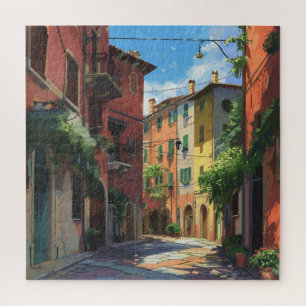 Puzzle Riviera Street Vue de la ruelle italienne colorée