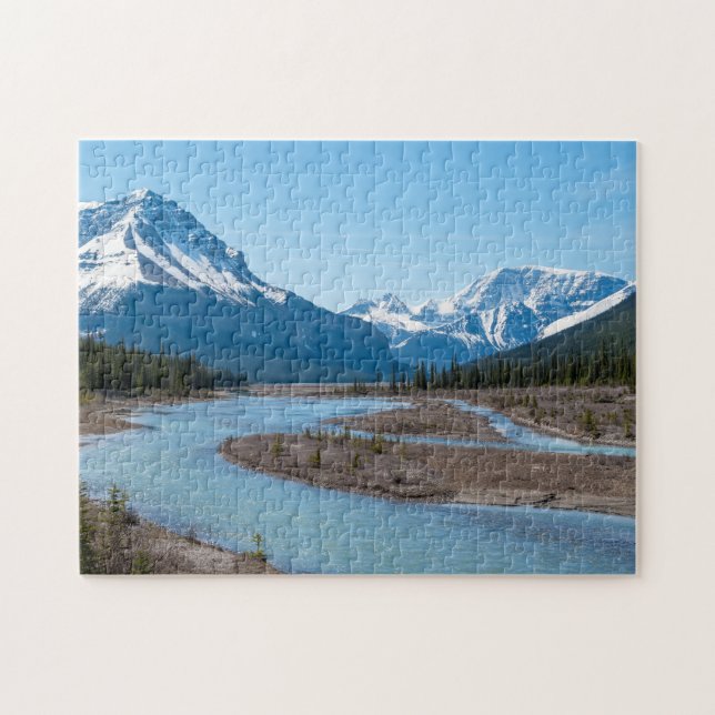 Puzzle Rivière le long de Icefields Parkway Highway 93 -  (Horizontal)