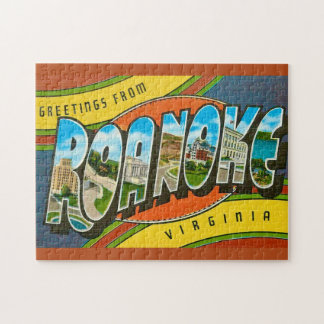 Puzzle Roanoke, VA Vintage 11x14