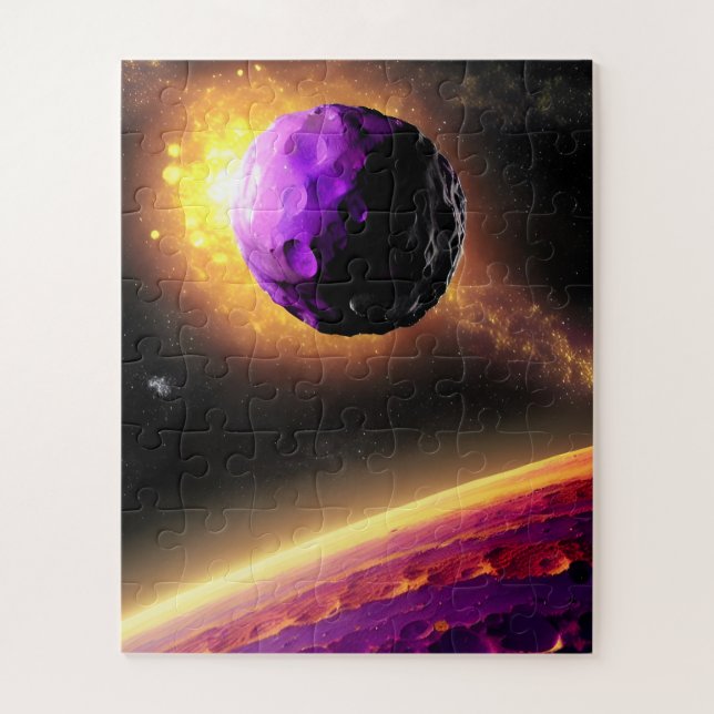 Puzzle Roars de comète violette géante vers la planète ro (Vertical)