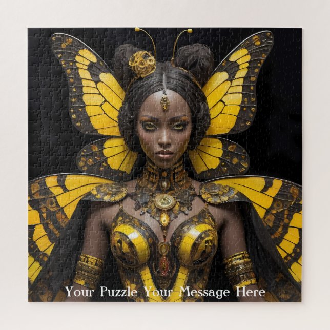 Puzzle Robe à papillon d'une femme africaine (Vertical)